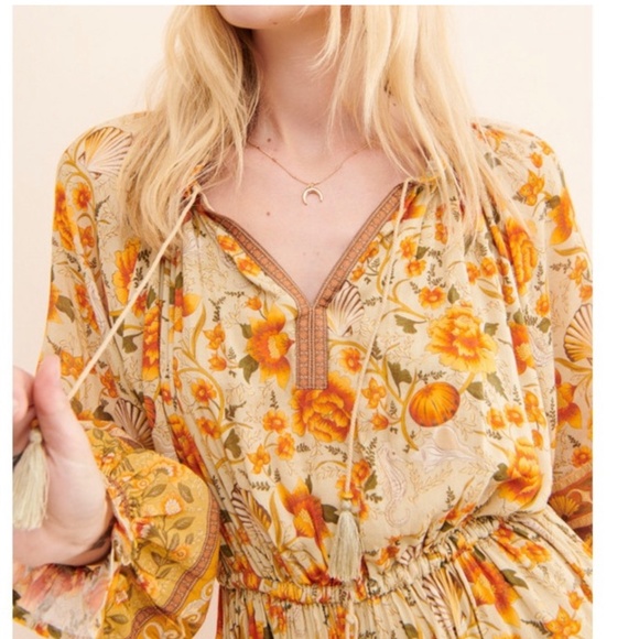 Spell & The Gypsy mermaid pumpkin fall Thanksgiving dress size L - Picture 14 of 15